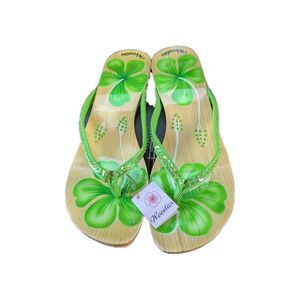 Woodies Hand Painted Sandles For Women Size 7
